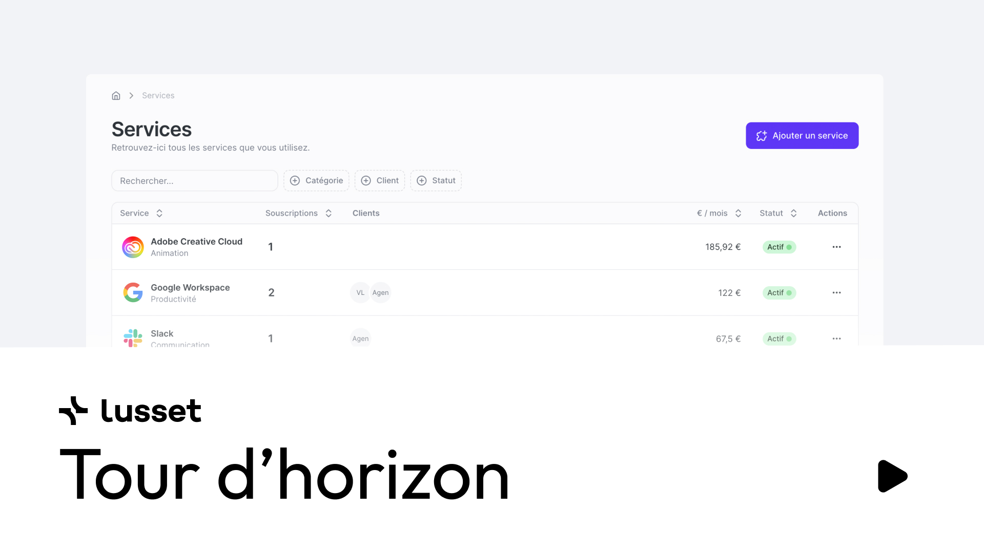 Vidéo pour faire un tour d'horizon de la solution