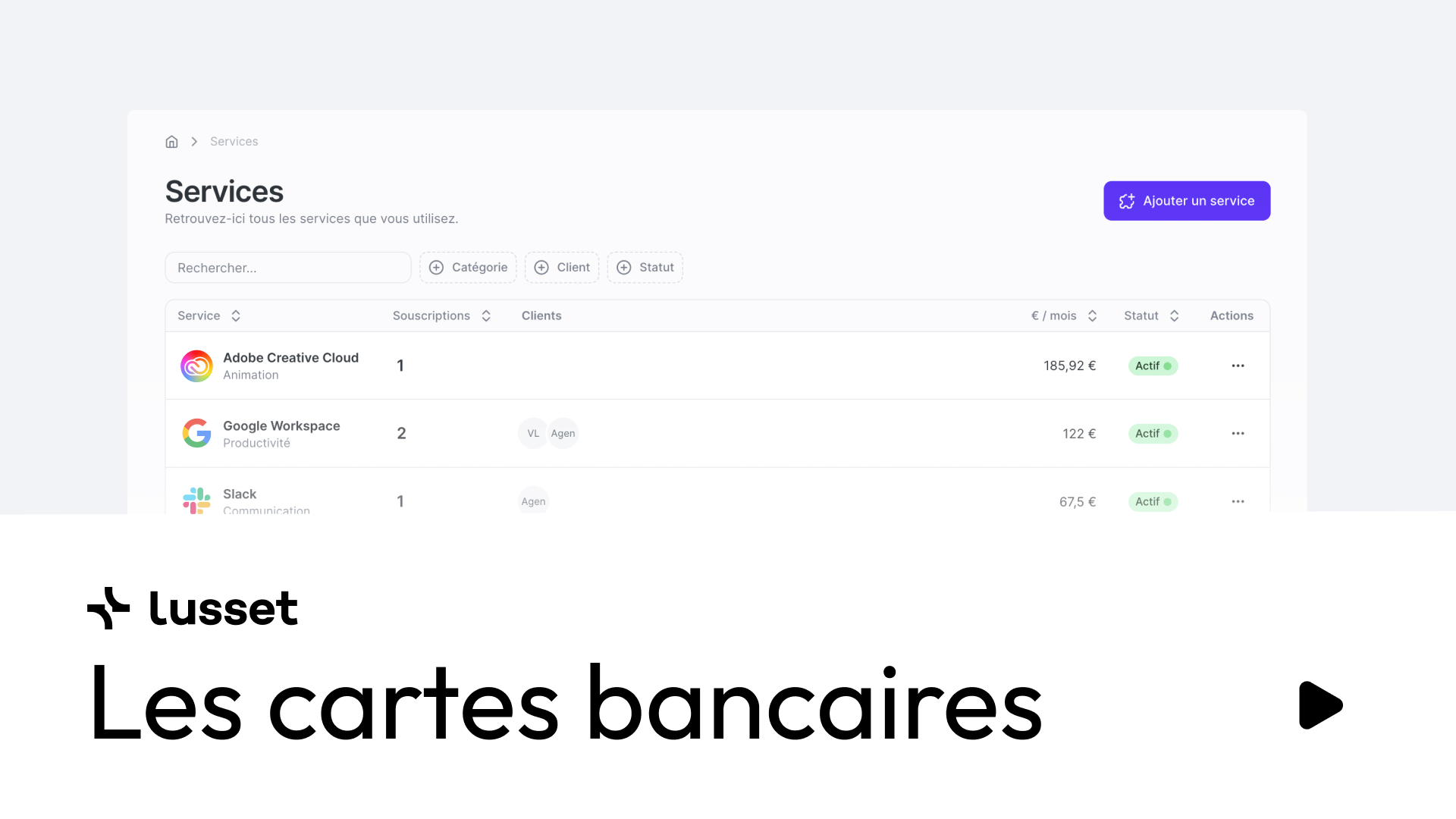 Vidéo pour découvrir la section les cartes bancaires
